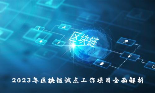 2023年区块链试点工作项目全面解析